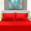 Ensemble de draps Queen - 6 pièces, poches extra profondes, microfibre, rouge cerise 5