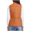 Vest for Women Winter Fall Basic Button Vest Solid Keep Warm Sleeveless Jacket with Pocket,Orange 7