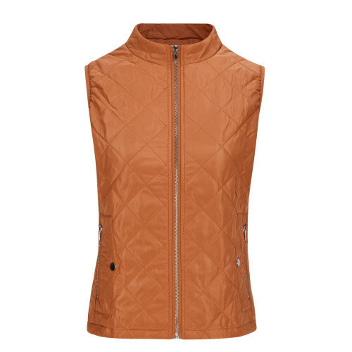 Vest for Women Winter Fall Basic Button Vest Solid Keep Warm Sleeveless Jacket with Pocket,Orange 1