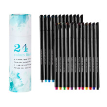 Guľôčkové perá New24Color Water-Based Thread Drawing Pen Set Ihlové pero Manual Account20ml