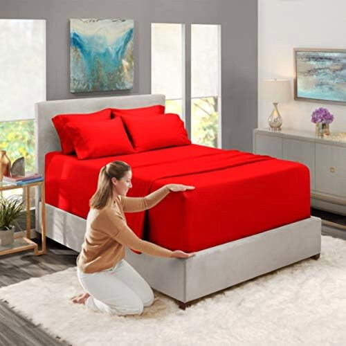 Microfiber King-lakanset, 6 delar, extra djup ficka 2