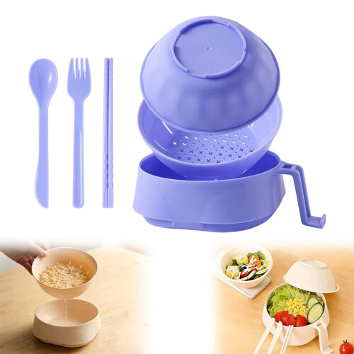 Ensemble de bols à ramen pour micro-ondes avec baguettes – Violet 1