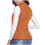 Vest for Women Winter Fall Basic Button Vest Solid Keep Warm Sleeveless Jacket with Pocket,Orange 4
