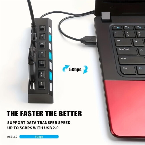 Hub USB 2.0 a 4 e 7 porte con supporto 1