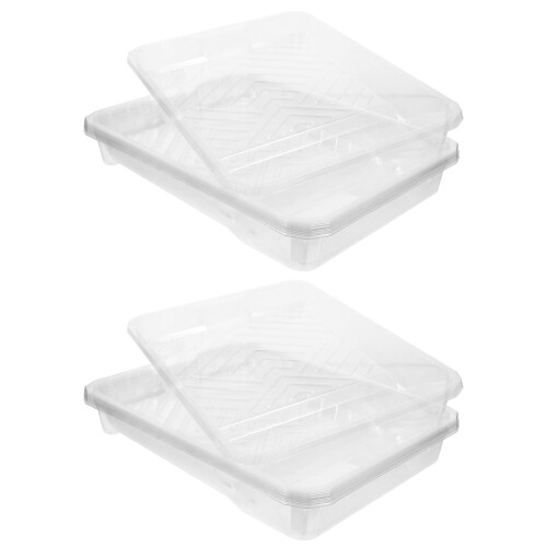 6pcs Plastic Paint Tray for DIY Projects with Enhanced Painting Tool and Large Capacity
