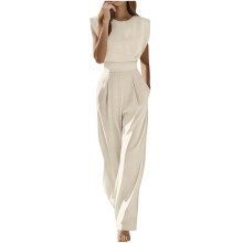 Mono elástico de pierna recta para mujer, ideal para la oficina, tallas S-2XL