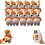 10 τεμάχια αυτοκόλλητα κοιλιάς σκύλου Shiba Inu 3D, μαλακά αντικρουόμενα μαξιλαράκια 1