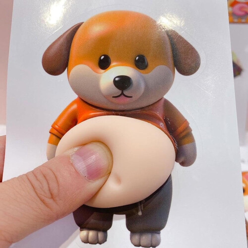 10 τεμάχια αυτοκόλλητα κοιλιάς σκύλου Shiba Inu 3D, μαλακά αντικρουόμενα μαξιλαράκια 2