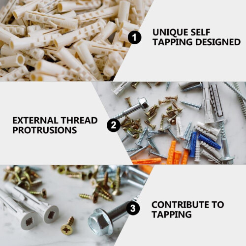 230Pcs Hexagonal Head T-Nuts for Woodworking Projects Threaded Inserts Assortment 2.5X1.2cm 2