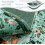 Boho quilt twin size green floral patchwork coverlet with 4