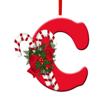 Enfeite de Natal em acrílico com 26 letras, 8 cm
