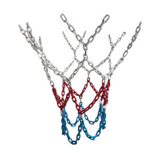 Outdoor Heavy Duty Basketball Net - Rustproof Metal Chain - White/Red/Blue