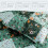 Boho quilt twin size green floral patchwork coverlet with 6