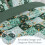 Boho quilt twin size green floral patchwork coverlet with 3