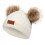Παιδικό χειμωνιάτικο καπέλο Beanie ζεστό πλεκτό χοντρό καπέλο σκι με χνούδι και 1