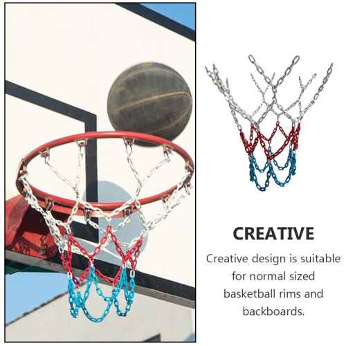 Outdoor basketball net rustproof metal chain 1 pack 2