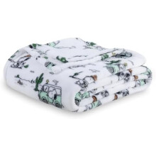 Snoopy pluche deken van fluweel, loft, wit, kingsize, 90x108 inch