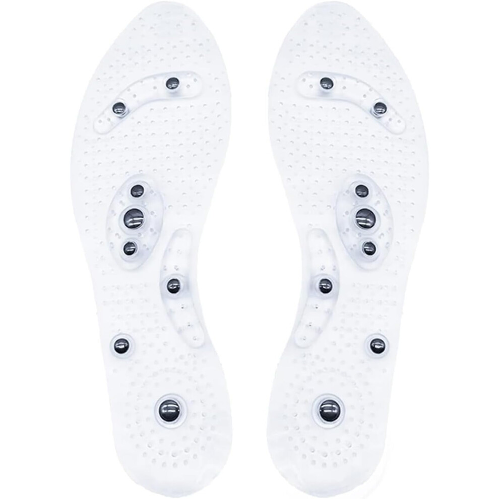 Magnetic Acupressure Massage Insoles - Soft Breathable Washable, Foot Therapy Reflexology Inserts for Men Women Foot Pain Relief