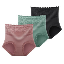 Chiloți sexy pentru femei, cu talie înaltă, din dantelă, cu imprimeu floral, modal, pentru controlul abdomenului, cu acoperire completă