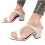 Γυναικεία μπεζ σανδάλια με ανοιχτή μύτη, τετράγωνα δάχτυλα, αεριζόμενες 1