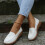 Γυναικεία slip-on sneakers από καμβά, μαλακά και άνετα loafers, καλοκαιρινά παπούτσια με 2