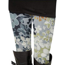 KDFJPTH Leggings med fickor för kvinnor, magkontroll, tryck, hög midja, avslappnade ankelleggings, smala ben
