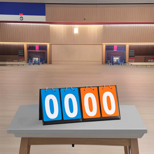 Φορητός πίνακας βαθμολογίας Cornhole – 4ψήφιο πτερύγιο, βάση στήριξης σκορ από δέρμα