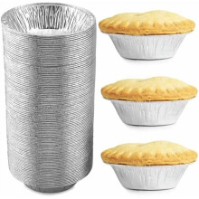 120-Pack 5" Aluminum Pie Pans – Disposable Mini Pie Tins for Baking, Storing & Reheating – Compatible with Standard Ovens