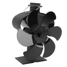 Ventilador de lareira movido a calor, 6 pás, funcionamento silencioso, melhora a circulação de ar e economiza energia.