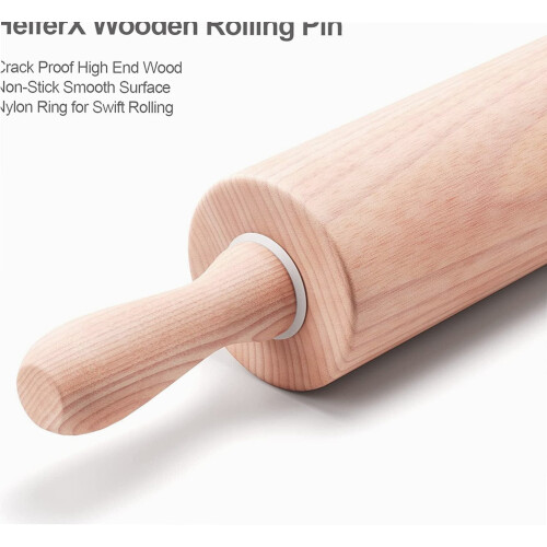 Helfer Liten träkavel för bakning, 23 cm 2