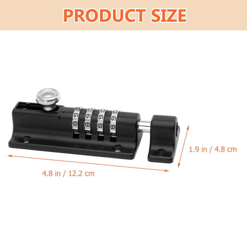 Keyless Password Door Security Lock Sliding Bolt 2pcs for Home 1