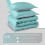 Queen Comforter Set Turquoise Grey 3-Piece 6