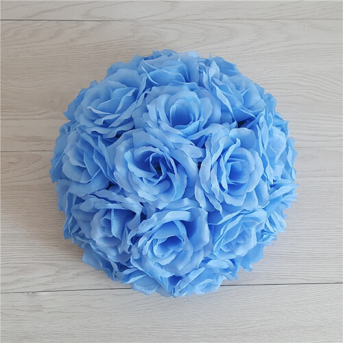 Artificial Rose Flower Ball Sky Blue 1 Piece 1