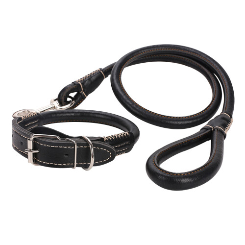 2Pcs Black Pet Supplies Dog Traction Strap Durable Nylon Pulling Rope