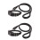 2Pcs Black Pet Supplies Dog Traction Strap Durable Nylon Pulling Rope 5