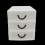 3Pcs Beige 3 Layer Plastic Drawer Storage Box For Home Office 11