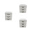3Pcs Beige 3 Layer Plastic Drawer Storage Box For Home Office 3
