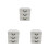 3Pcs Beige 3 Layer Plastic Drawer Storage Box For Home Office 4