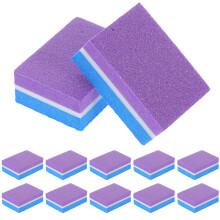50Pcs Violet Sponge Nail Files Double-Sided Buffer Blocks