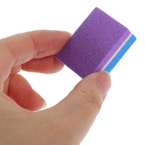 50Pcs Violet Sponge Nail Files Double-Sided Buffer Blocks 2