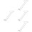 4Pcs White Upside Down Glass Display Rack Iron Cup Holder for Home Use 8
