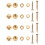 8Pièces Clous Miroir Cuivre Doré Fixation Décorative Maison Durable 1