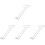 4Pcs White Upside Down Glass Display Rack Iron Cup Holder for Home Use 4