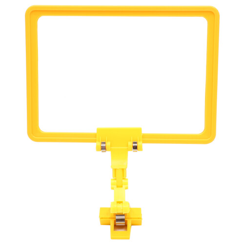 Gele Plastic Prijsdisplay Houder Voor Schappen En