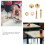 8Pièces Clous Miroir Cuivre Doré Fixation Décorative Maison Durable 7
