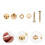 8Pièces Clous Miroir Cuivre Doré Fixation Décorative Maison Durable 8