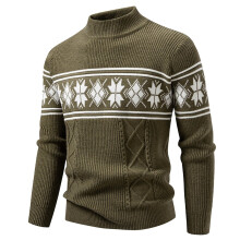 Pulls de Noël moches pour hommes, pull d'hiver en maille jacquard, manteau décontracté à manches longues, doux, confortable et chaud, vêtement