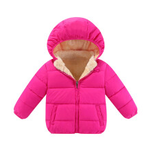 Manteaux d'hiver chauds et unis pour bébés garçons et filles, avec capuche et rembourrage, motif oreilles d'ours, pour enfants de 12 à 18 mois.