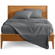 Bettwäsche-Set (Queen-Size) – 1800 Ultraweiche Mikrofaser, doppelt gebürstet, tiefe Taschen, 4-teilig, Grau