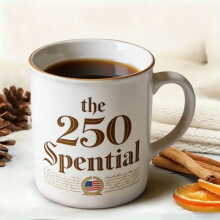 USA 250th Anniversary Tea Cup with Handle – Commemorative Ceramic Mug, Compatible with USMC & Army Themes